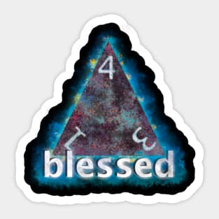 #blessed D4 Sticker